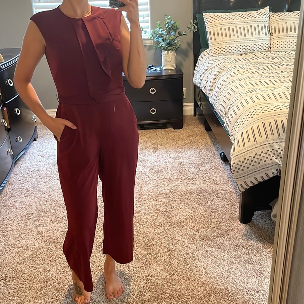 Calvin Klein Burgundy Junpsuit